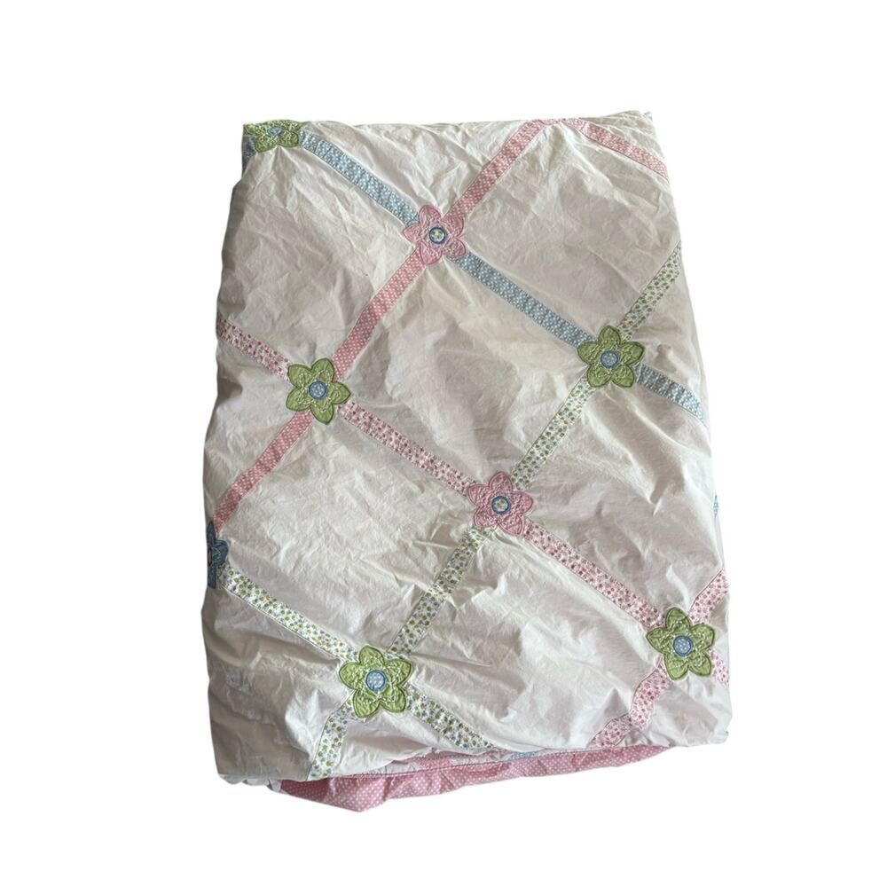 Pottery Barn Kids Lindsey Lattice duvet cover twin bedding organic cotton